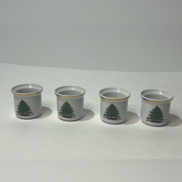 VTG Fine Porcelain Voltives Christmas Tree Set of 4 NBR WL-14 Candle - Picture 2 of 10